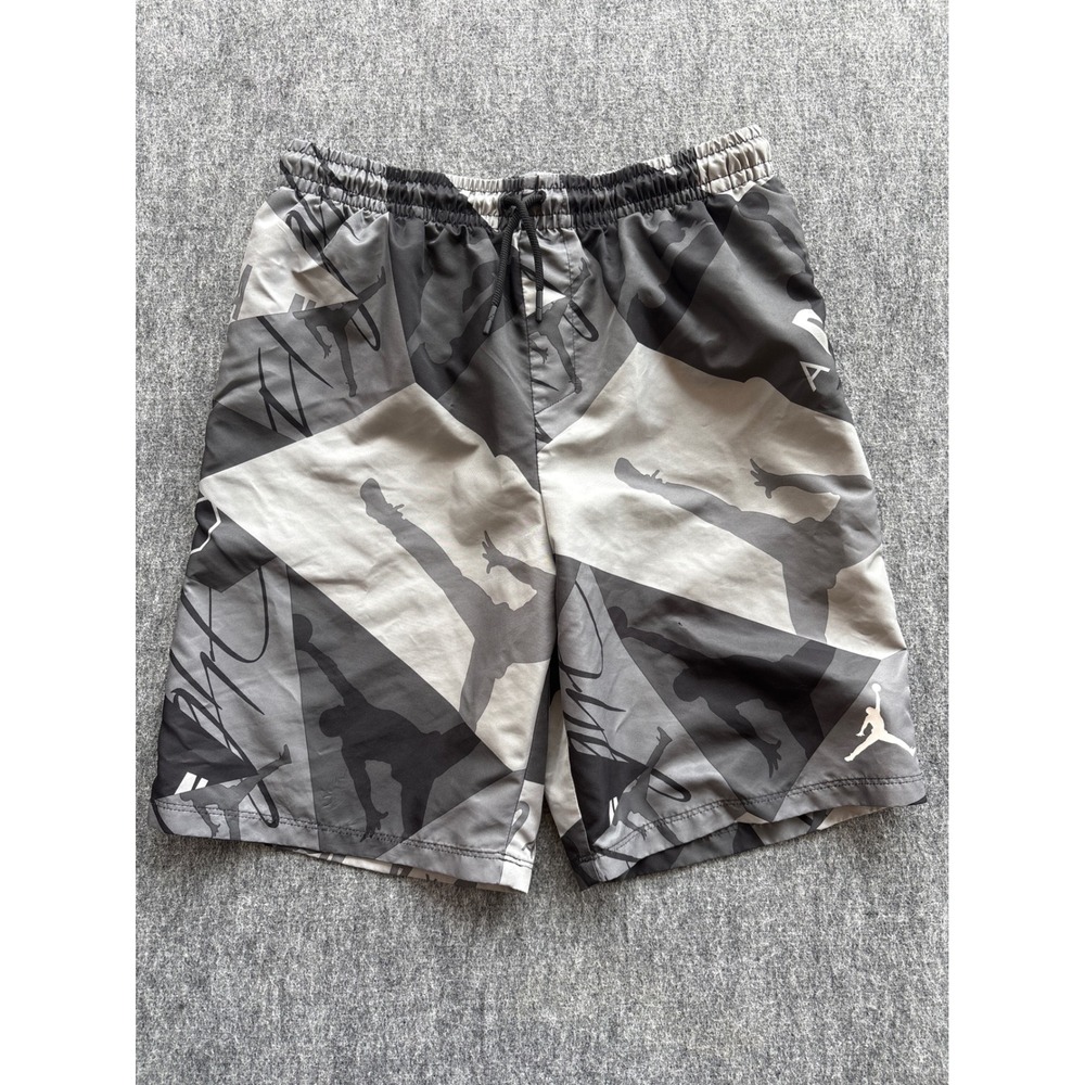 Jordan Boys XL 13-15 Years Flight Graphic Shorts Grey‎ Black Camo B028-023